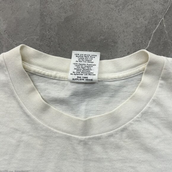 Vintage Bud Ice Shirt Mens XL White Beware The Penguins Wild Oats Beer Promo 90s - Picture 12 of 15